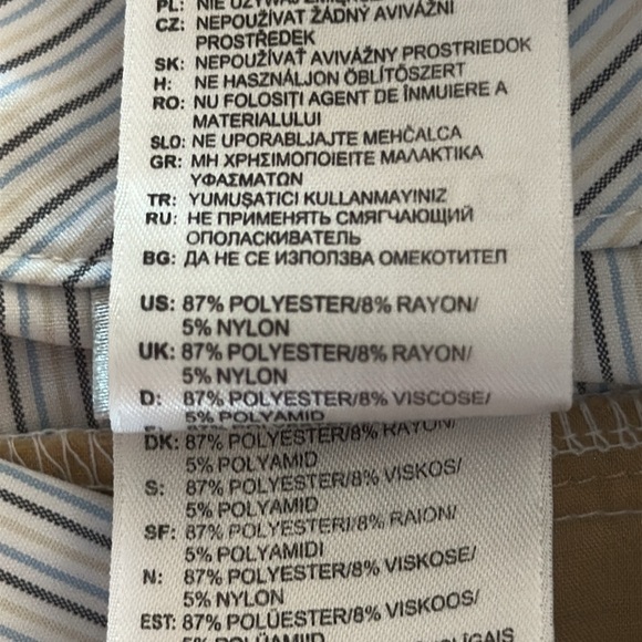 Women’s Adidas Climalite Striped Polyester & Spandex Athletic Golf Shorts Sz 10 - Picture 8 of 8